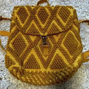 GORGEOUS mustard yellow panache apparel backpack purse